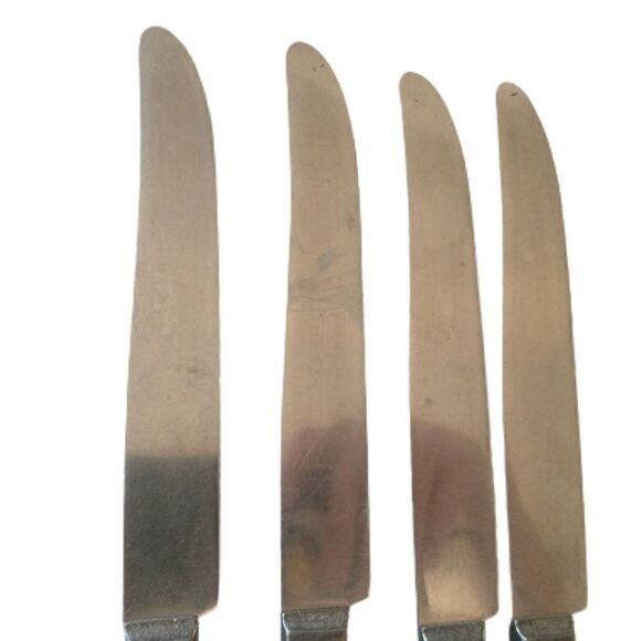 ROYAL BRAND Sharp Cutter Knife Set x 4 Marbled Celluloid Handles Stainless Steel - Picture 12 of 13